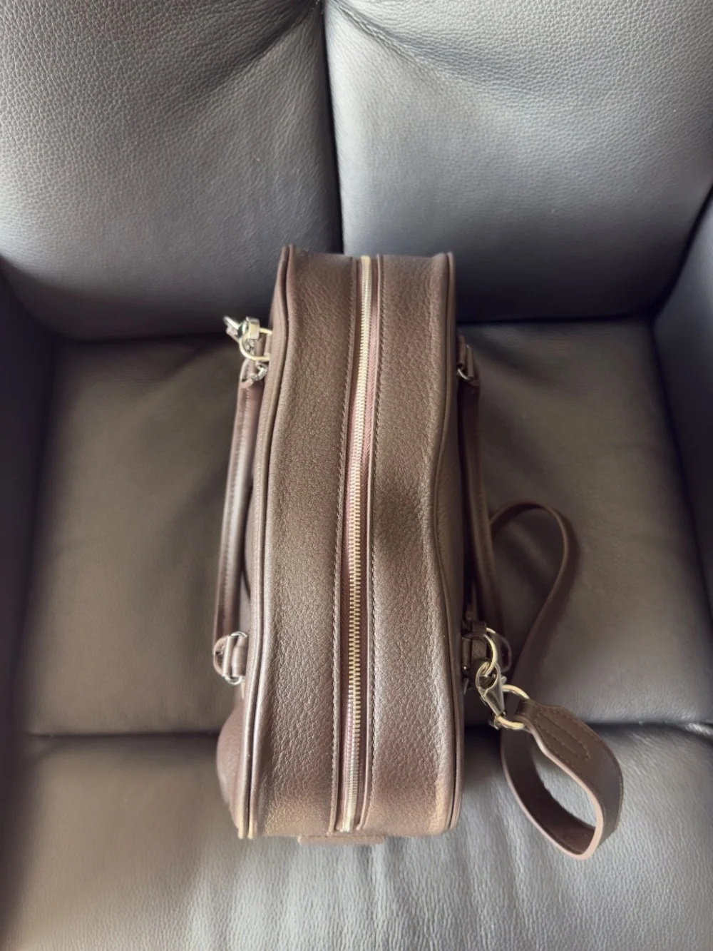 India 12 style bag Brown w/ Shoulder Strap - Picture 7 of 15